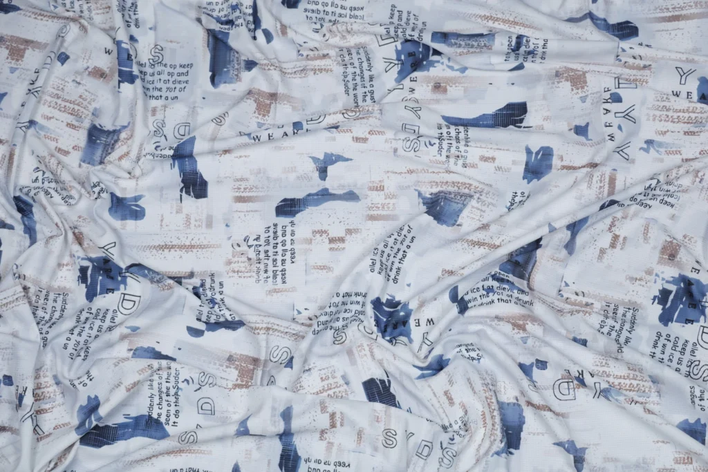 Cube 50 Digital Print Mini Waffle Fabric